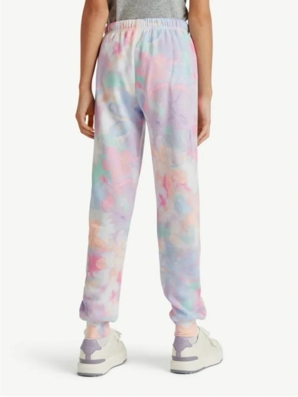 Justice Pastel Tie-Dye Fleece Everyday Joggers - Pink, Purple, Blue, Mint-S 7/8
